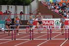 Eilidh Child (GB) wins the 400 metres hurdles at the European Athletics Team Championships.
